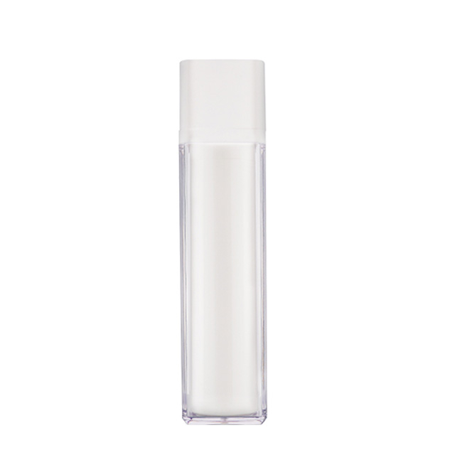 Luxury 30ml 50ml Rotary Lotion Bottle Square Cosmetic Airless Pump Bottle